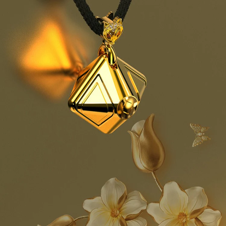 主图-08 Gold Cube Metal Pendant Clit Vibrating Egg